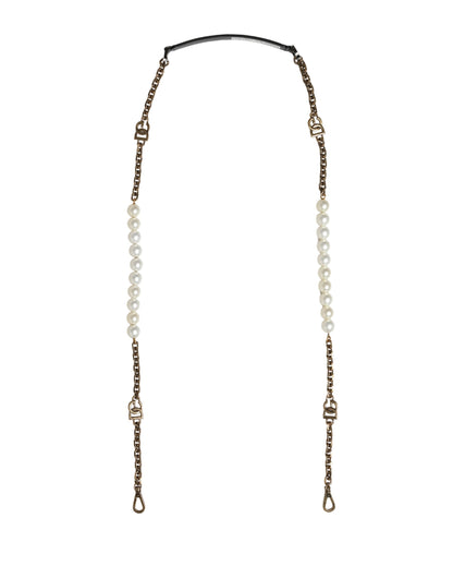 Black Leather Gold Chain Bag Accessory Shoulder Strap