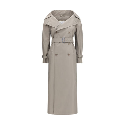 Gray Cotton Trench Coat