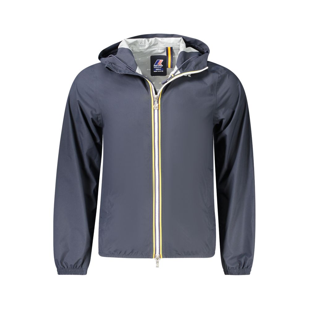 Blue Polyester Men's Jacket