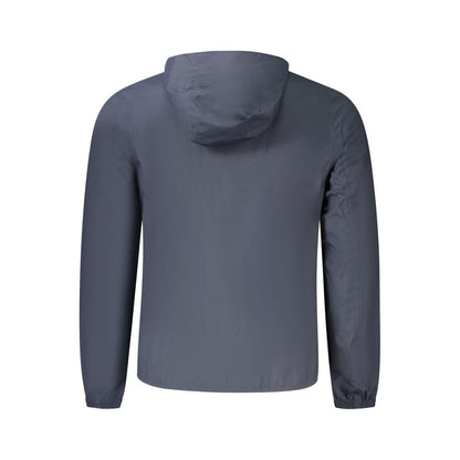 Blue Polyester Men's Jacket