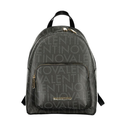Black Polyurethane Womens Backpack