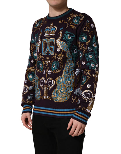 Bordeaux Cashmere Crown Embroidered Sweater