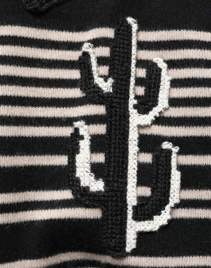 Multicolor Cashmere Striped CrewNeck Sweater