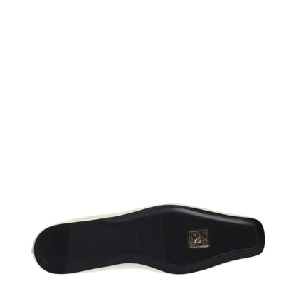 Beige Leather Ballet Flats