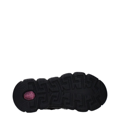 Black Fabric Athletic Sneakers