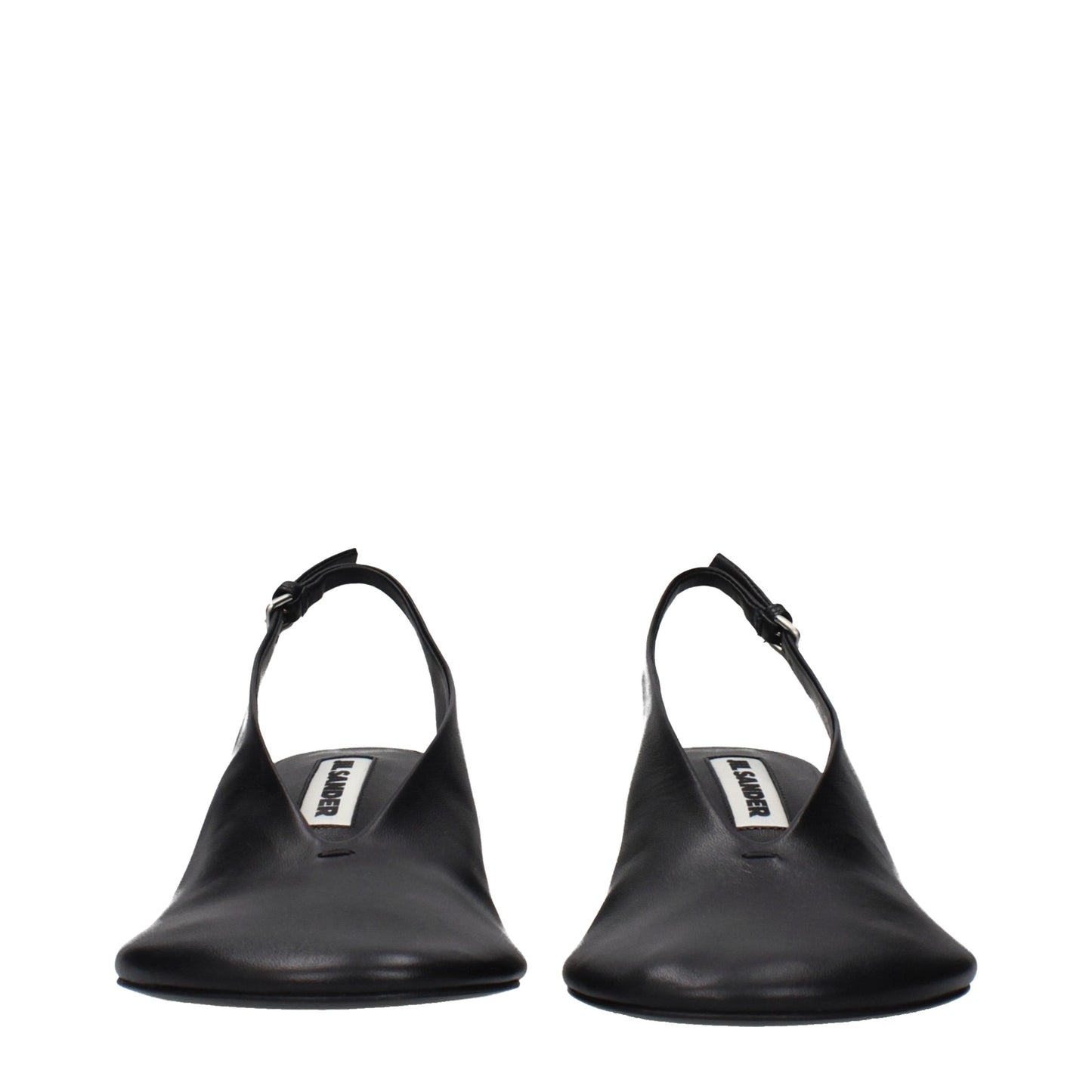 Black Leather High Heel Pumps