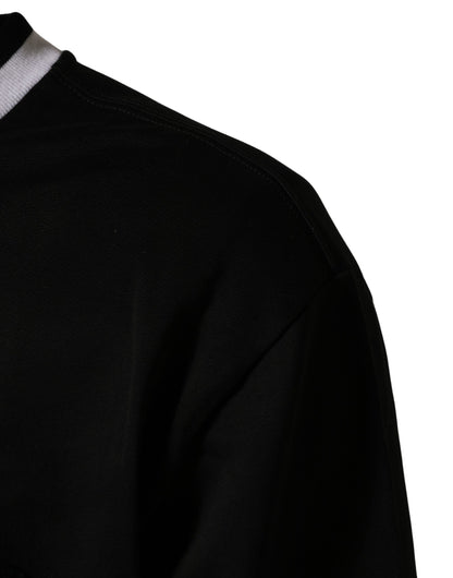 Black DGLogo Print Cotton Sweatshirt Sweater