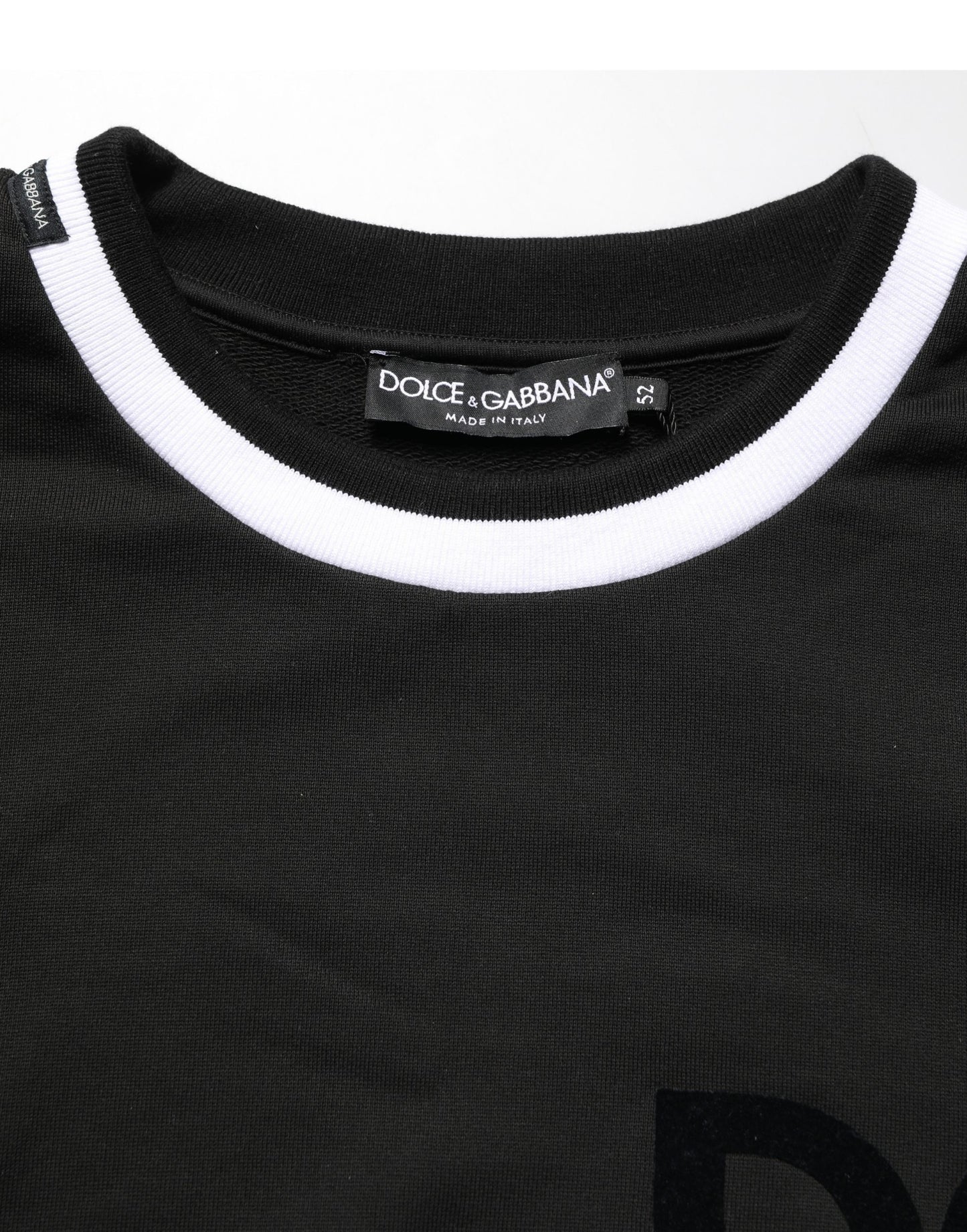 Black DGLogo Print Cotton Sweatshirt Sweater