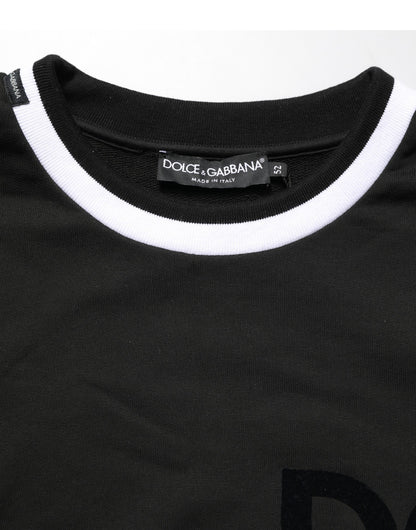 Black DGLogo Print Cotton Sweatshirt Sweater