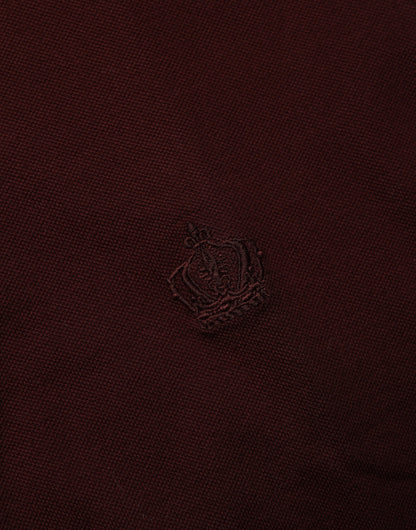Maroon Collared Short Sleeves Polo T-shirt