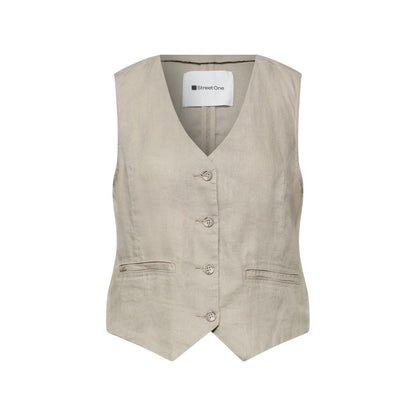 Beige Linen Waistcoat