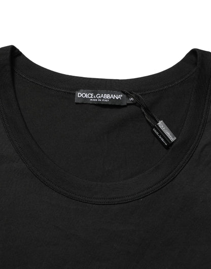 Black Cotton Sleeveless Men Tank Top T-shirt