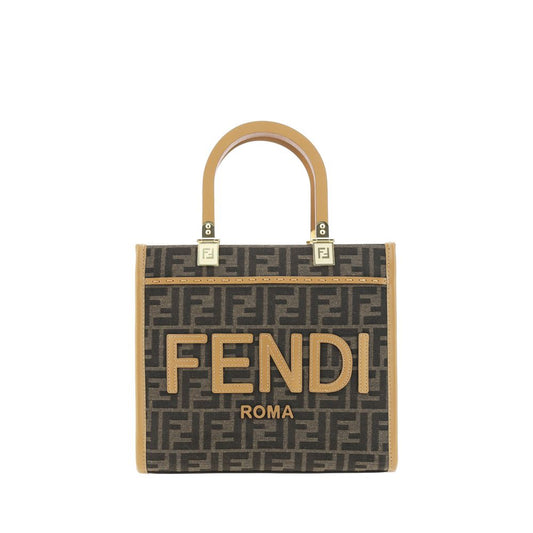 Brown Fabric Shoulder Bag