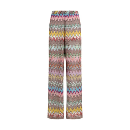 Multicolor Viscose Casual Pants