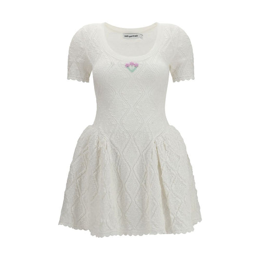 White Polyester Casual Dress