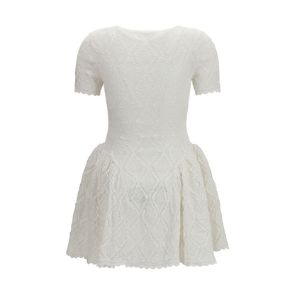 White Polyester Casual Dress