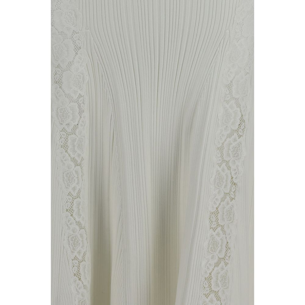 White Viscose Casual Dress