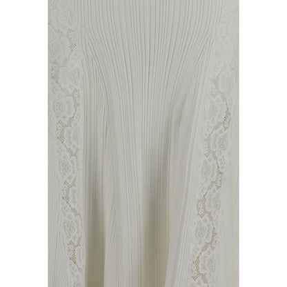 White Viscose Casual Dress