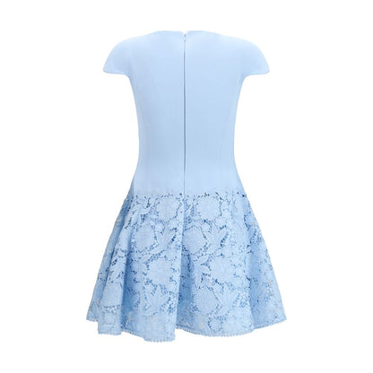 Blue Polyester Casual Dress