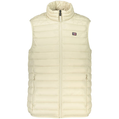 Beige Polyester Mens Vest