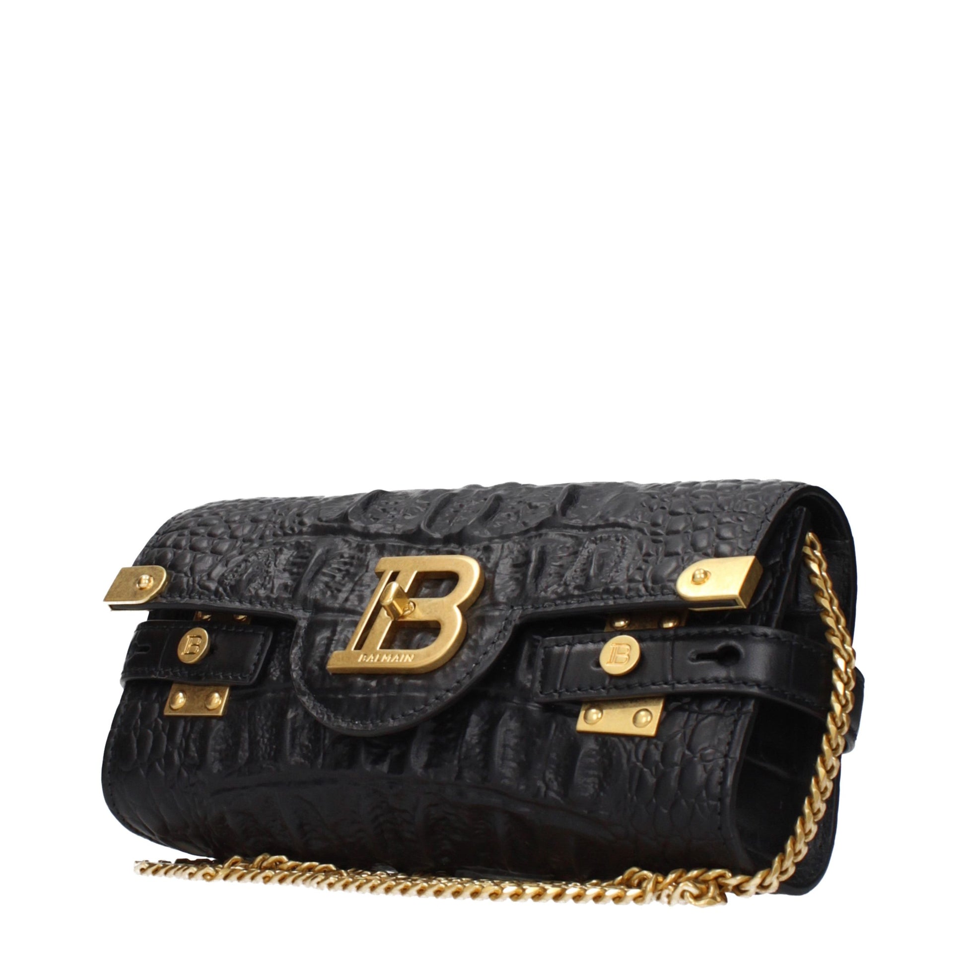 Black Leather Clutch Bag