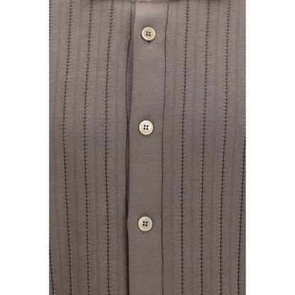 Brown Cotton Shortsleeve Shirt