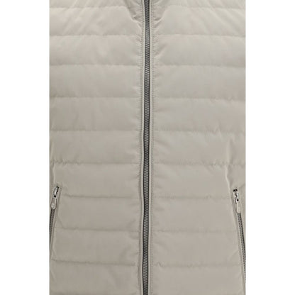 Gray Polyester Sleveless Jacket