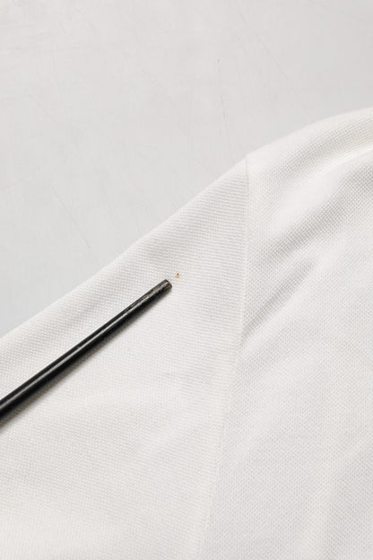 White Logo Plaque Short Sleeve Polo T-shirt