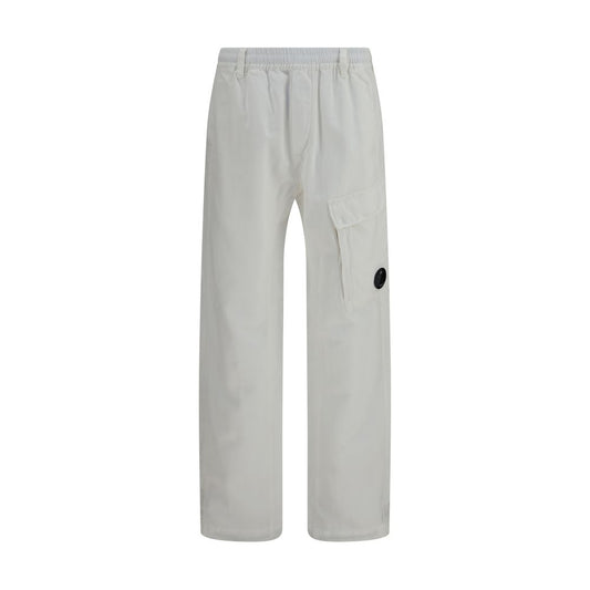 White Cotton Cargo Pants