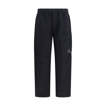Black Cotton Cargo Pants