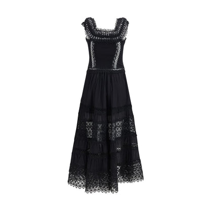 Black Cotton Casual Dress