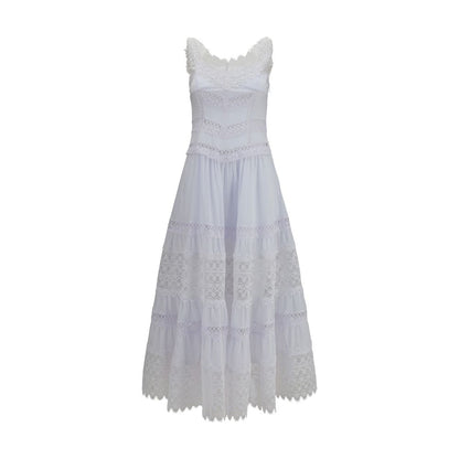 White Cotton Casual Dress