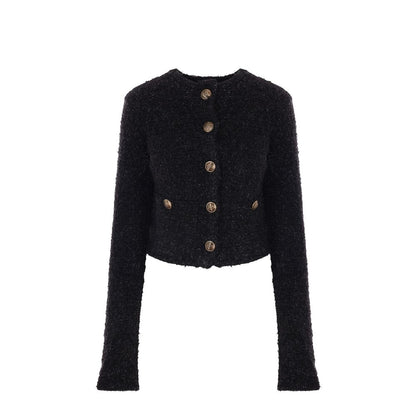 Black Cotton Cardigan