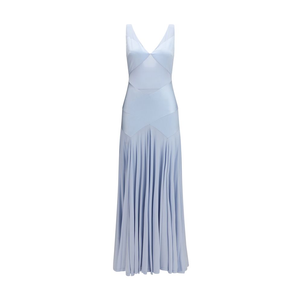 Blue Viscose Casual Dress