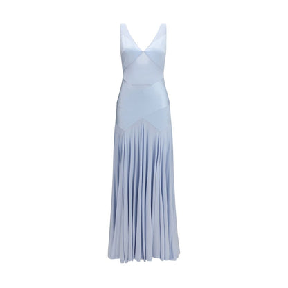 Blue Viscose Casual Dress