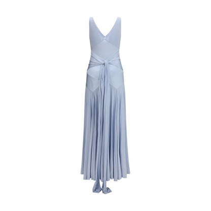 Blue Viscose Casual Dress