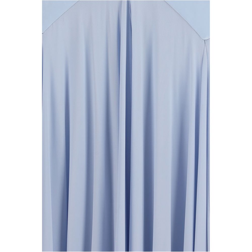 Blue Viscose Casual Dress