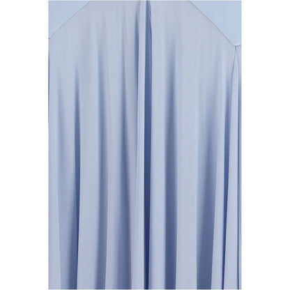 Blue Viscose Casual Dress
