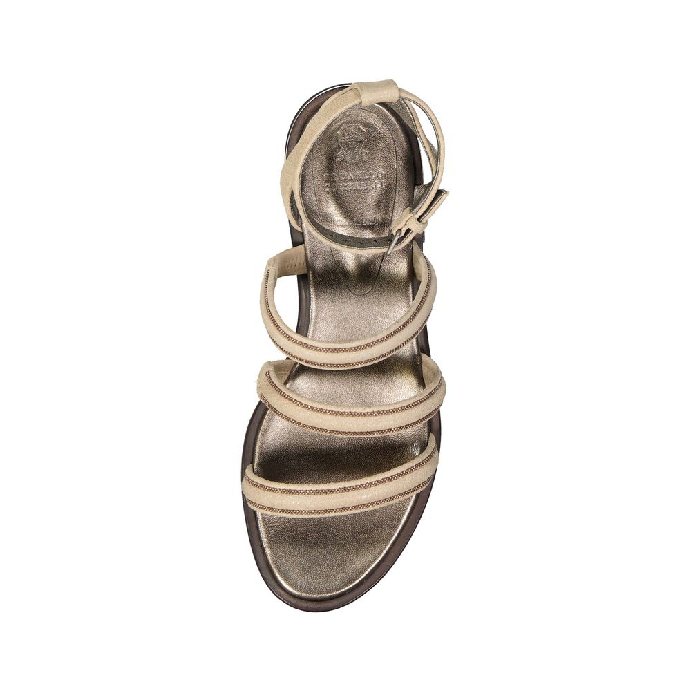Beige Calfskin Sandals