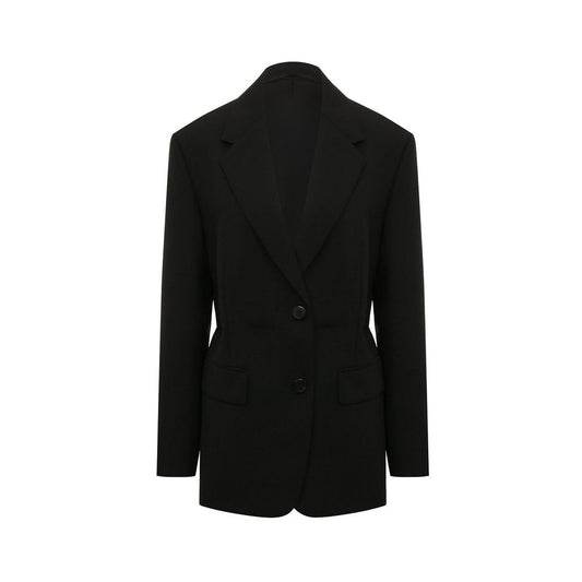 Black Fleece Wool Coat