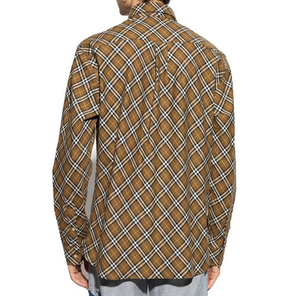 Brown Cotton Pattern Shirt