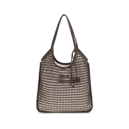 Brown Viscose Shoulder Bag