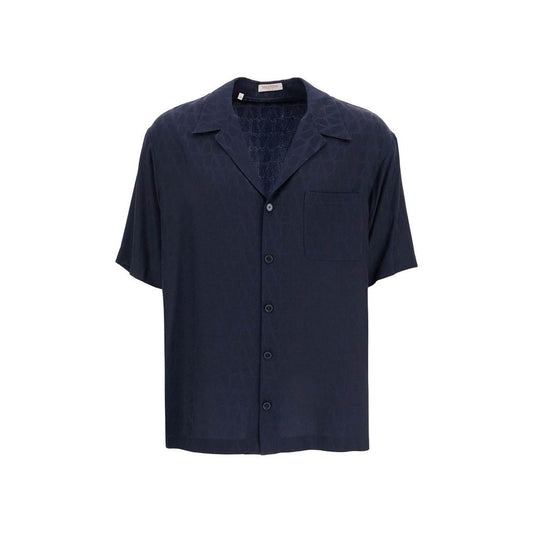 Blue Silk Pattern Shirt