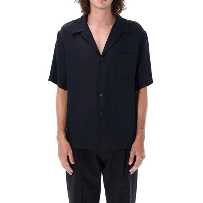 Blue Silk Pattern Shirt