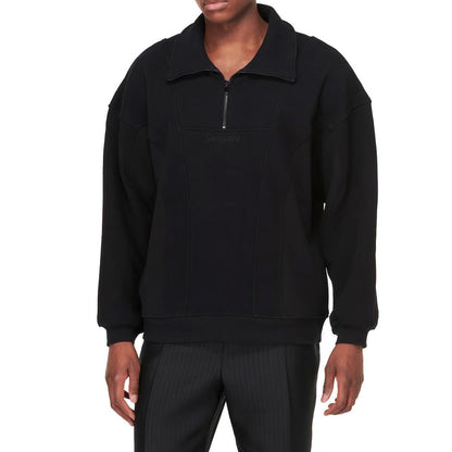 Black Cotton Sweatshirt