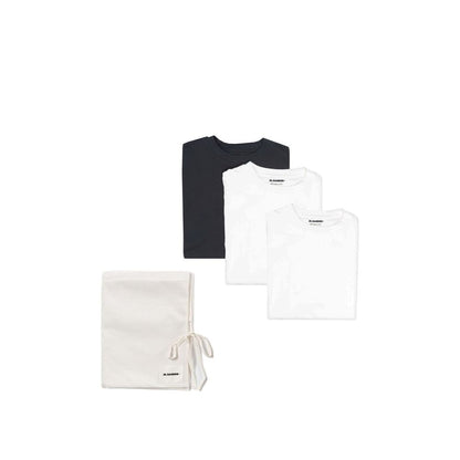 White Cotton Long Sleeve T-Shirt