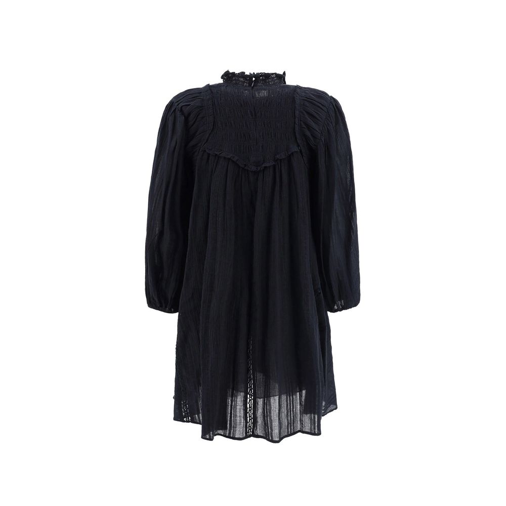 Black Cotton Casual Dress