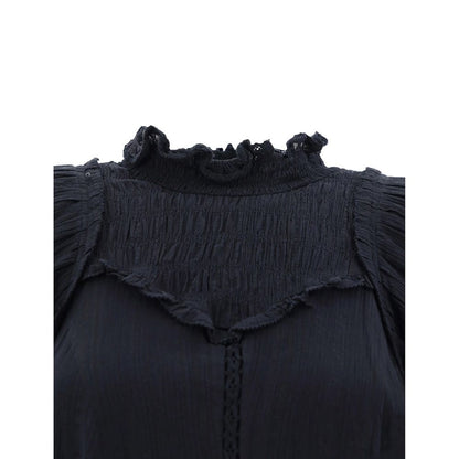 Black Cotton Casual Dress