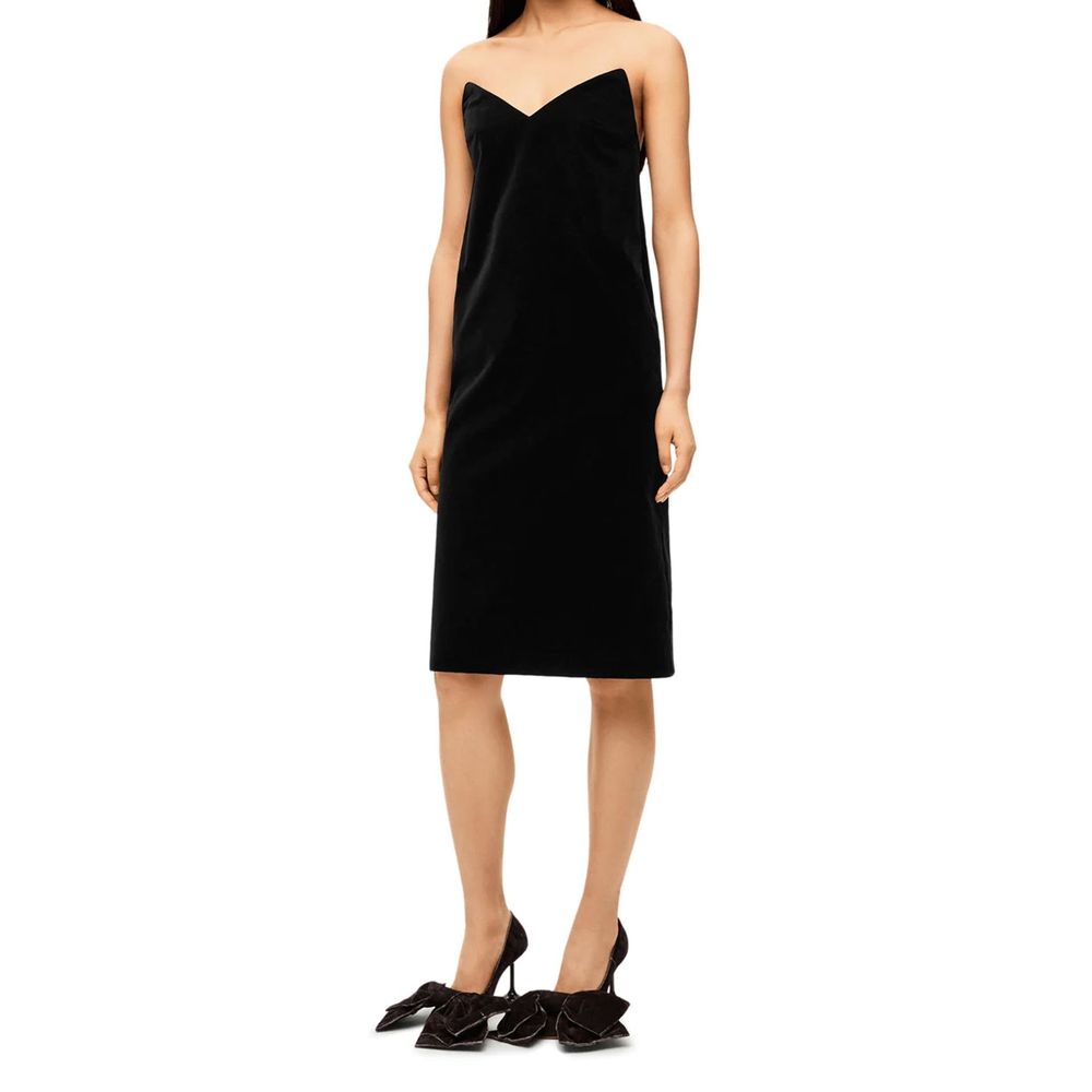 Black Cotton Cocktail Dress