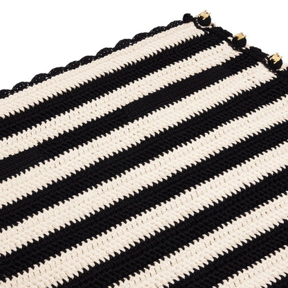 Black Cotton Mini Skirt